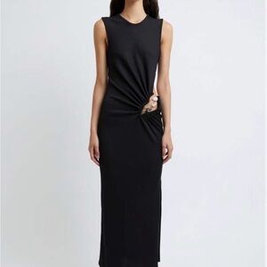 Christopher Esber Folia Float Buckle ribbed-knit maxi dress